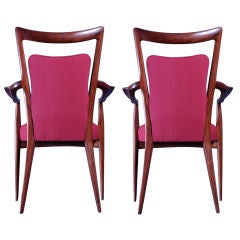 Pair Of Arm Chairs by Melchiorre Bega And Mario Gottardi