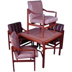 Greene & Greene Style Mahogany Table & 4 Chairs