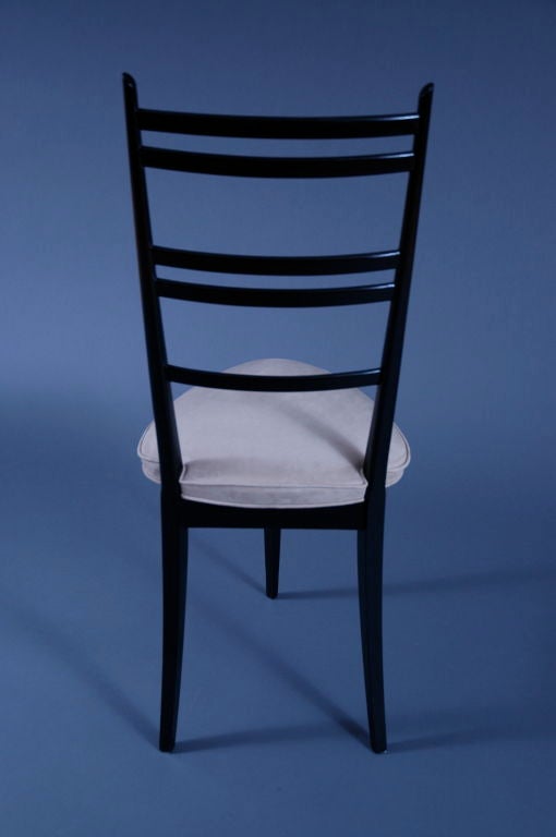 Four Italian 3 Legged Side Chairs For Sale 1