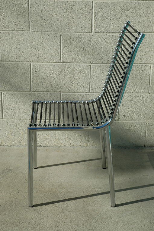 Chaise d'appoint chromée Rene Herbst
