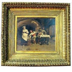 19th Century, Oil On Board, Signed "P. Bedini" (1844-1924)