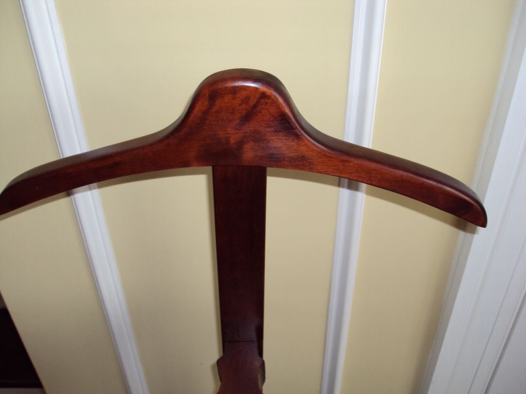 VINTAGE MAHOGANY GENTELMAN'S WARDROBE BUTLER VALET CLOTHING RACK at 1stDibs