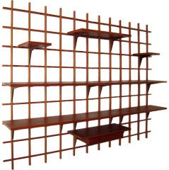 Danish Modern Wall Mounted Display Shelf