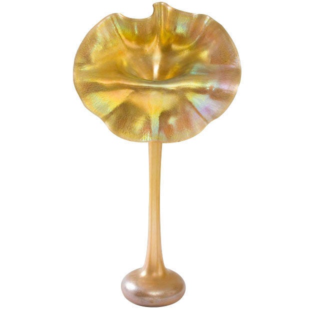 Tiffany Studios Favrile Glass "Jack-in-the-Pulpit" Vase