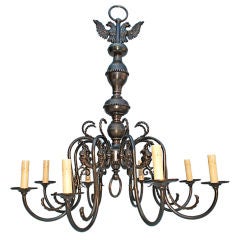 a  large 1940 brass  chandelier from Holland