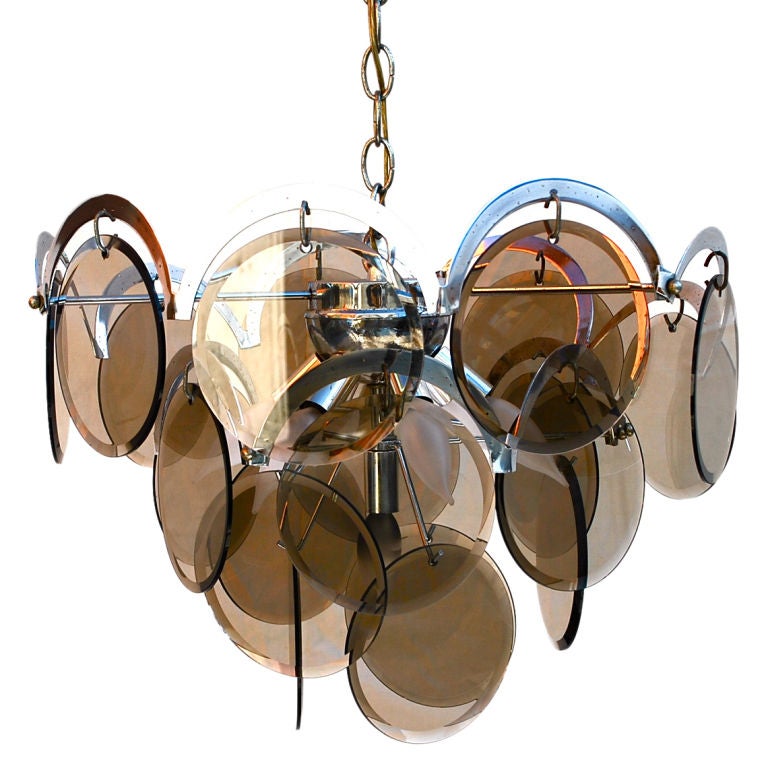 Beautiful italian 1960 chandelier design by VISTOSI
