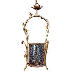 Antique French  linterna de latón