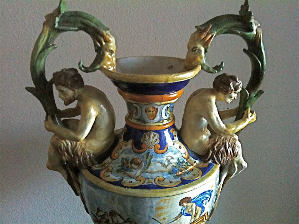 Italian Antique  very large 19 th century italian vase