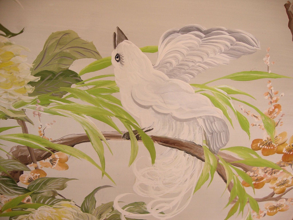 This Bird Painting on Panel is in nice as found VINTAGE condition.  Signed and dated by artist Lucien Leinfelder.  This VINTAGE find is a true BEAUTY--<br />
<br />
keywords:  Hollywood Regency