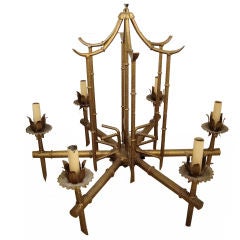 Faux Bamboo Pagoda Chandelier