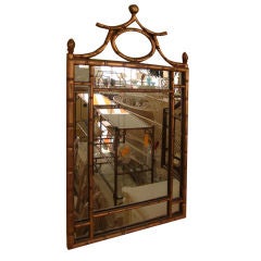 Faux Bamboo Pagoda Mirror
