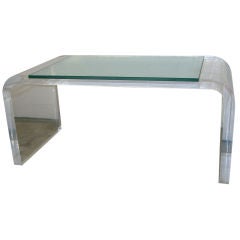 Lucite Waterfall Coffee Table
