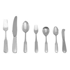 84 piece set of Georg Jensen sterling flatware