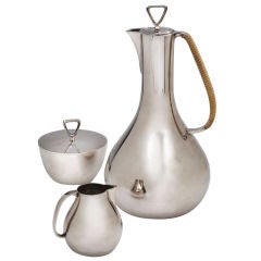 3 piece Georg Jensen sterling tea set