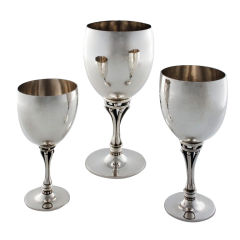 Set of 36 Georg Jensen sterling goblets