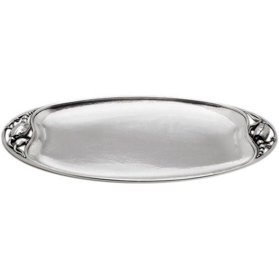 Georg Jensen sterling Blossom bread tray For Sale