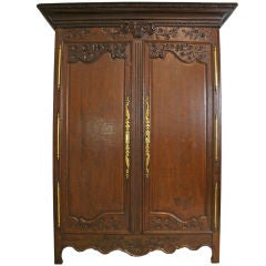 Antique French Country Armoire Cabinet Wardrobe Roses