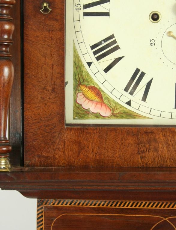 English Antique Victorian Grandfather Clock Woodcutter Mahogany