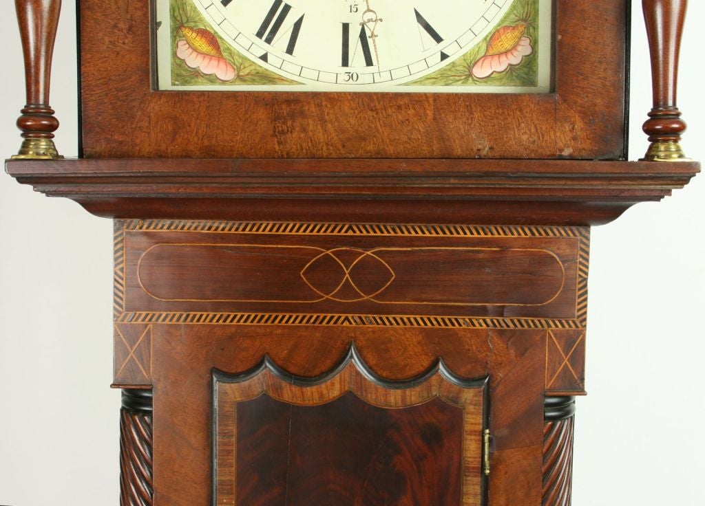 Antique Victorian Grandfather Clock Woodcutter Mahogany 3