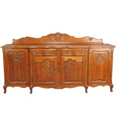Vintage French Country Louis XV Sideboard Server Buffet