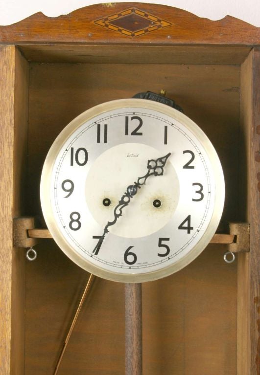 Vintage English Art Deco Wall Clock Regulator Enfield For Sale 3