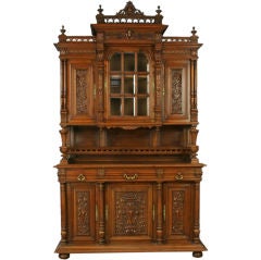 Used French Renaissance Carved Walnut Buffet