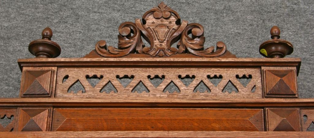 Antique Carved French Henry II Renaissance Buffet Hutch For Sale 3