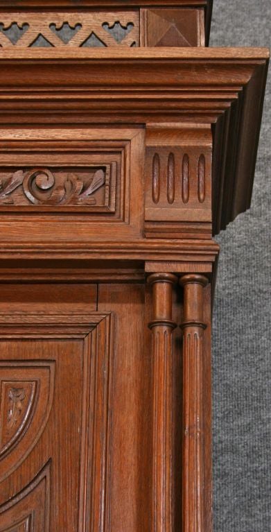 Antique Carved French Henry II Renaissance Buffet Hutch For Sale 4
