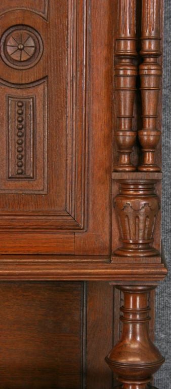 Antique Carved French Henry II Renaissance Buffet Hutch For Sale 5