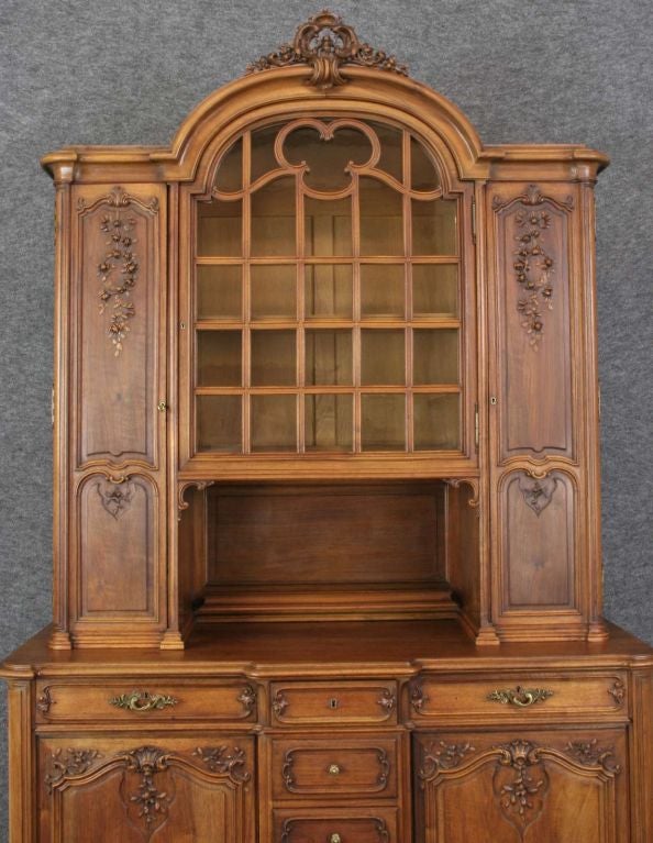 Antique French Country Louis XV Buffet Server Cabinet