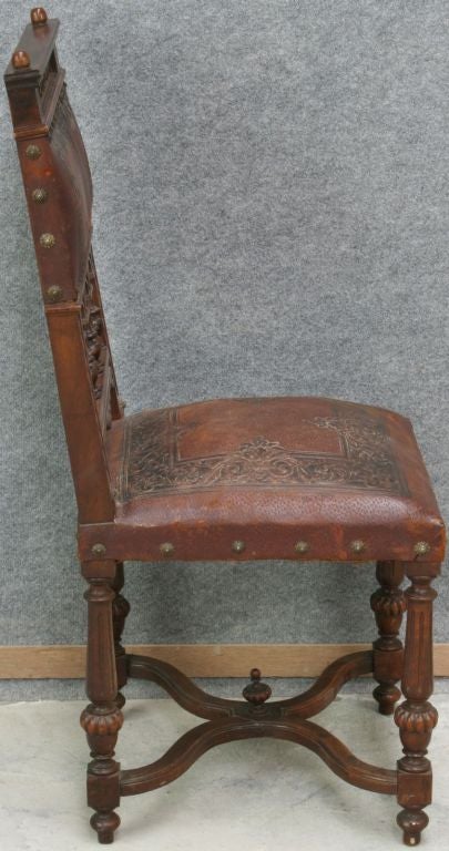Set 6 Antique French Carved Henry II Renaissance Chairs 5