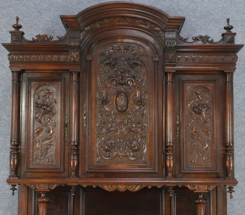 Antique French Carved Walnut Renaissance Buffet Server