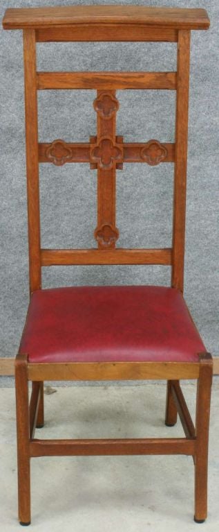 Vintage French Gothic Prie Dieu Prayer Chair Kneeler 1