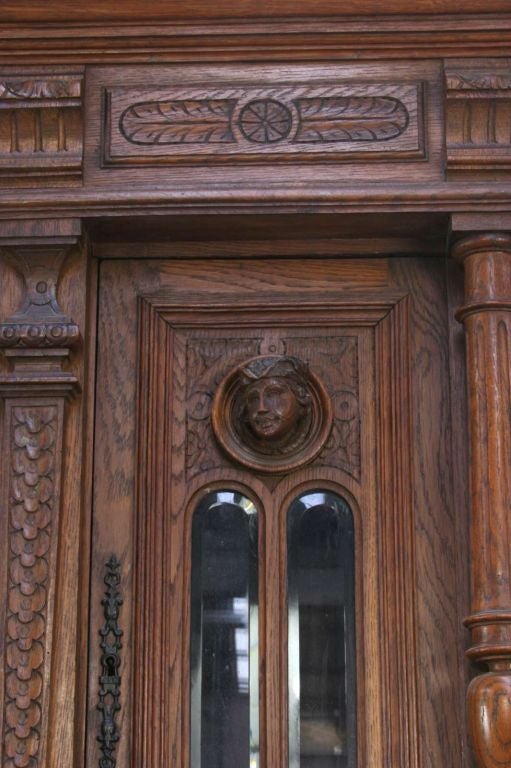 Antique French Renaissance Carved Buffet Troubadour 4