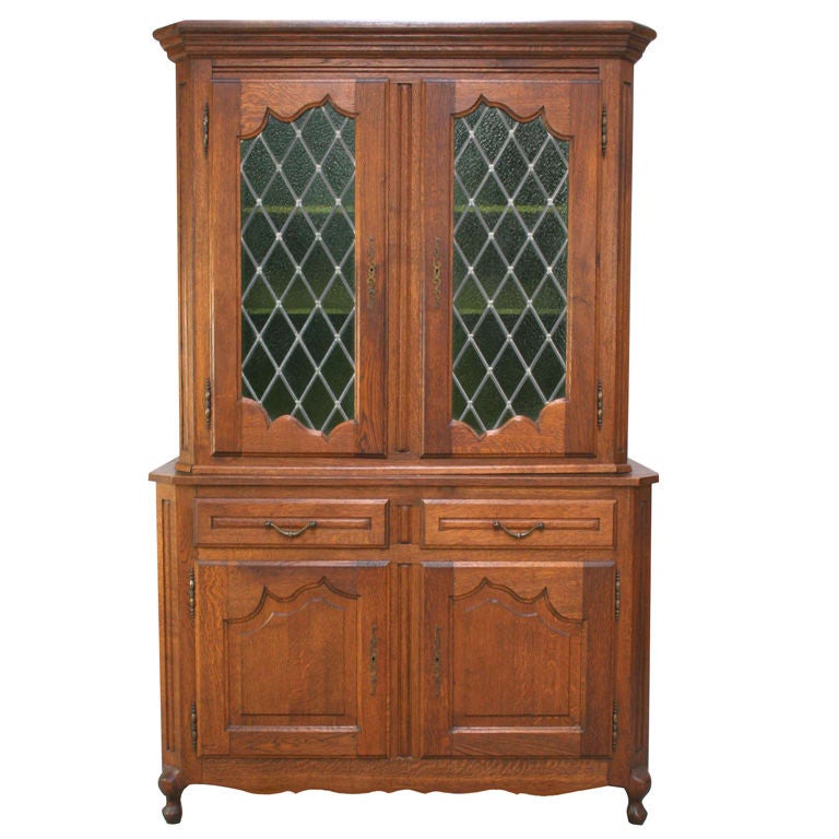 Vintage French Country Oak China Cabinet Hutch Bookcase For At 1stdibs Vintage French Country Oak China, Oak China Cabinet Hutch