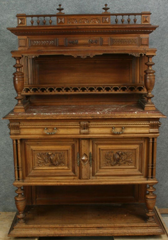 Antique French Henry II Renaissance Sideboard Server