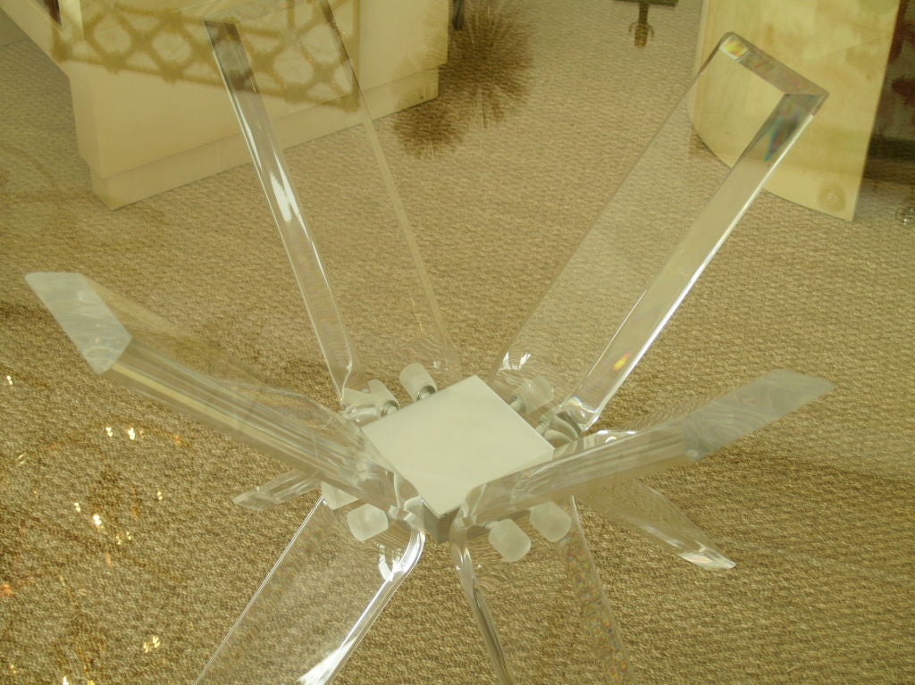 American Butterfly Lucite Dining Table