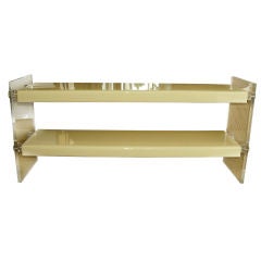 Two Shelve two toned Lucite Console
