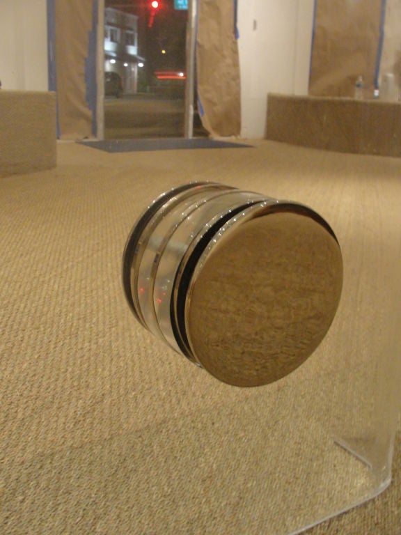 Curved Architectural Lucite Dinning Table