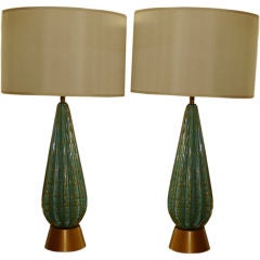 Pair of Barovier et Toso Murano Lamps