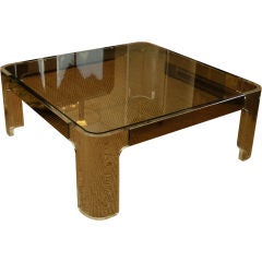Coffee Table in Lucite and Chrome