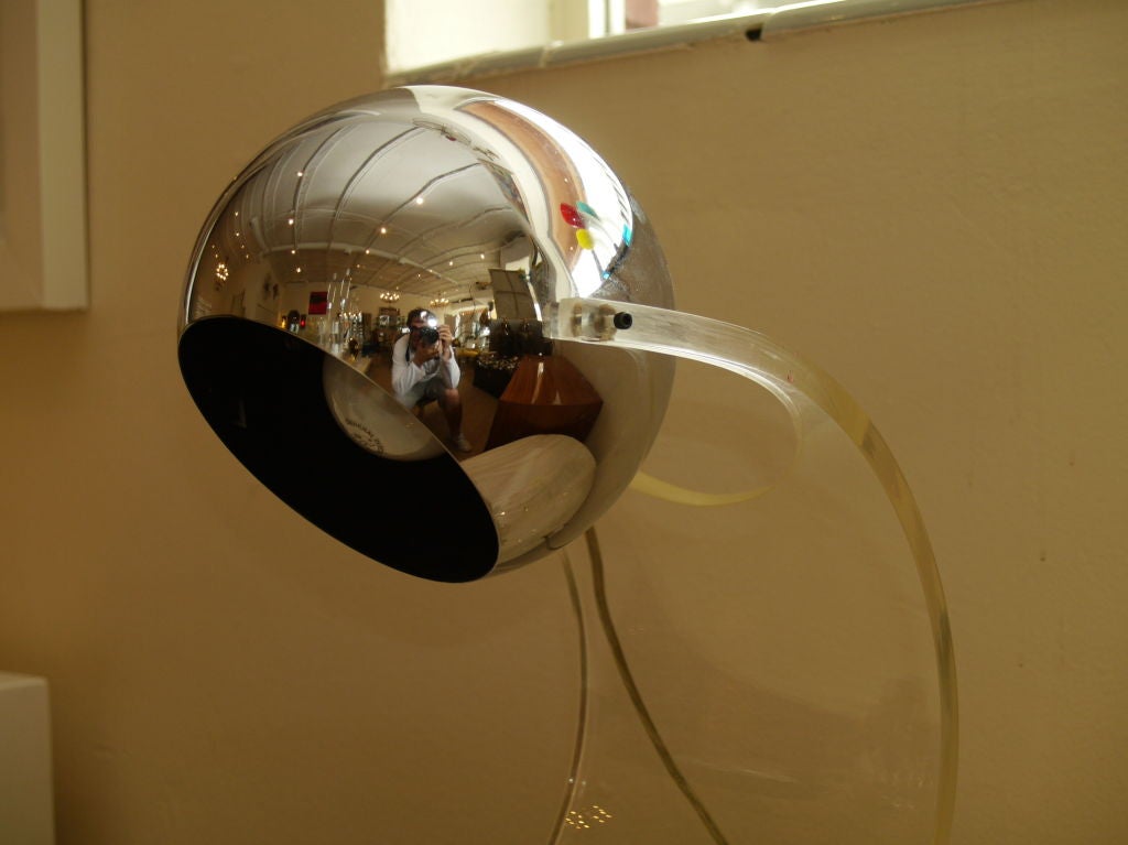 Curved Lucite Table lamps