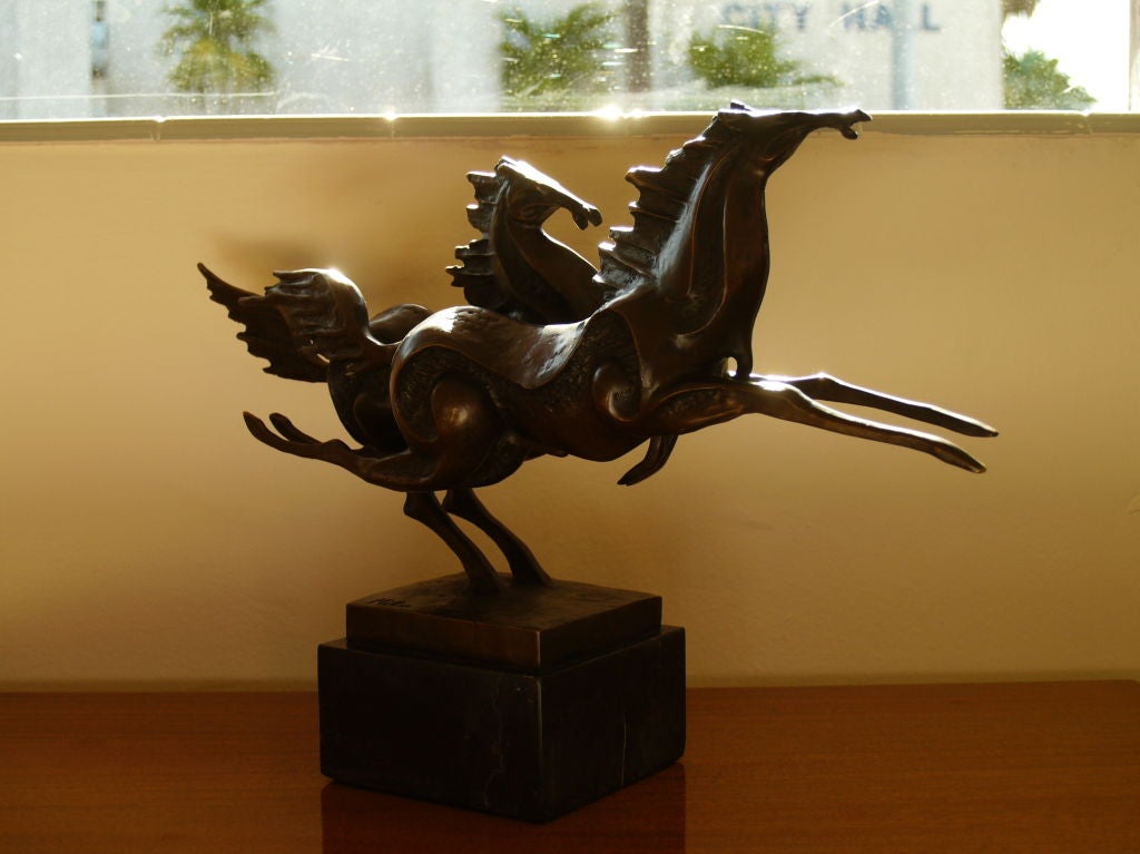 Bronze Horse Statue with Great Patina by Milo
