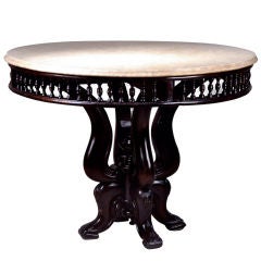 British Colonial Marble Top Table