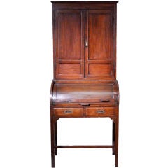 British Colonial Secretary Desk with Roll Top