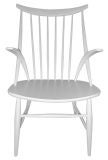 Illum Wikkelso White Lacquered Arm Chair