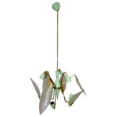 1950's Italian 6 Arm Chandelier 11