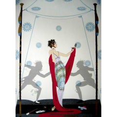 Erte "The Duel" Hand Signed 
Numbered Serigraph 246/300