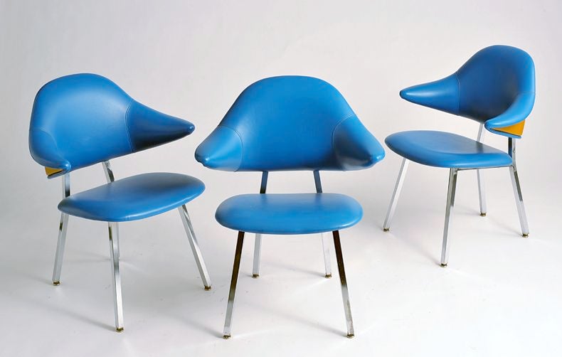 American 3 Vintage Shaw Walker Aluminum Chairs