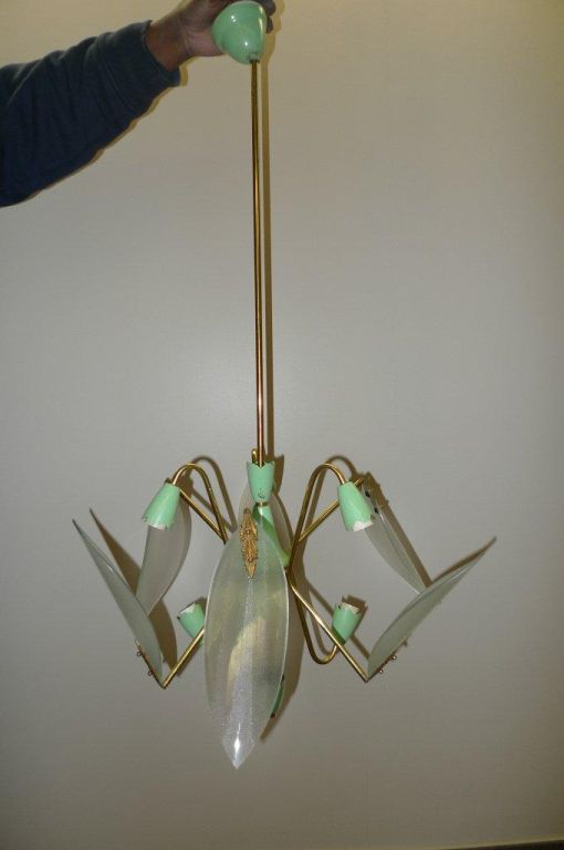 1950's Italian Dragonfly Sputnik Chandelier For Sale 5